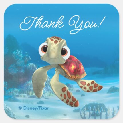 Finding Nemo Squirt Thank You Square Sticker