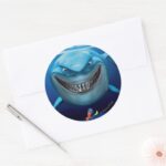 Finding Nemo Bruce Grinning Classic Round Sticker