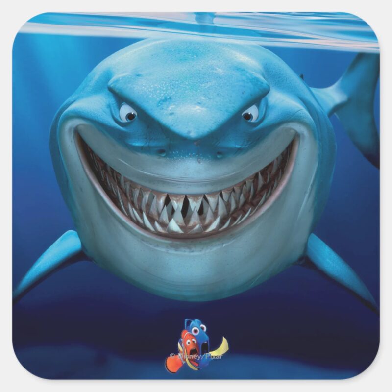 Finding Nemo Bruce Grinning Square Sticker