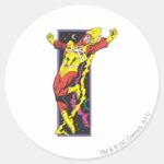Firestorm Leaps Classic Round Sticker