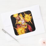 Firestorm Punch Square Sticker