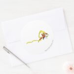 Firestorm Trail Of Flames Classic Round Sticker