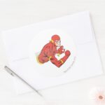 Flash Bust View Classic Round Sticker