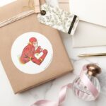 Flash Bust View Classic Round Sticker