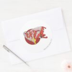 Flash In Motion Classic Round Sticker