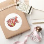 Flash In Motion Classic Round Sticker