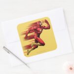 Flash Running Square Sticker
