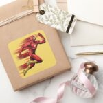 Flash Running Square Sticker