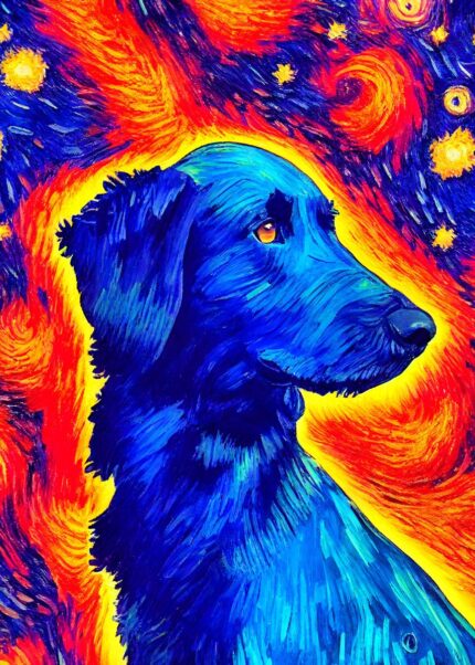 Flat Coated Retriever Dog Poster