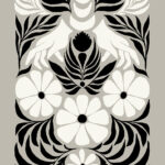 Floral Pattern With Hands Poster