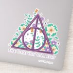 Floral Deathly Hallows Graphic Sticker