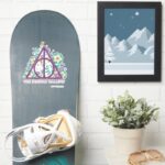 Floral Deathly Hallows Graphic Sticker