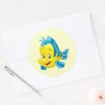 Flounder Classic Round Sticker
