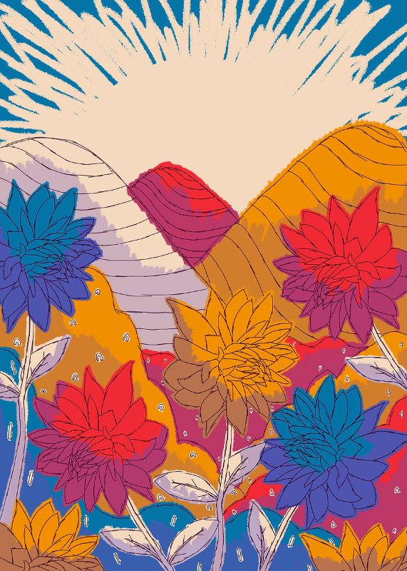 Flower Hills Spring Vibes Poster
