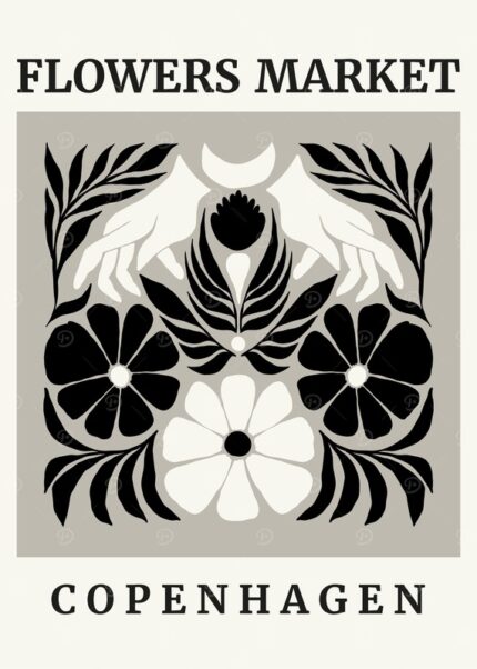 Flowers Market Copenhagen Poster