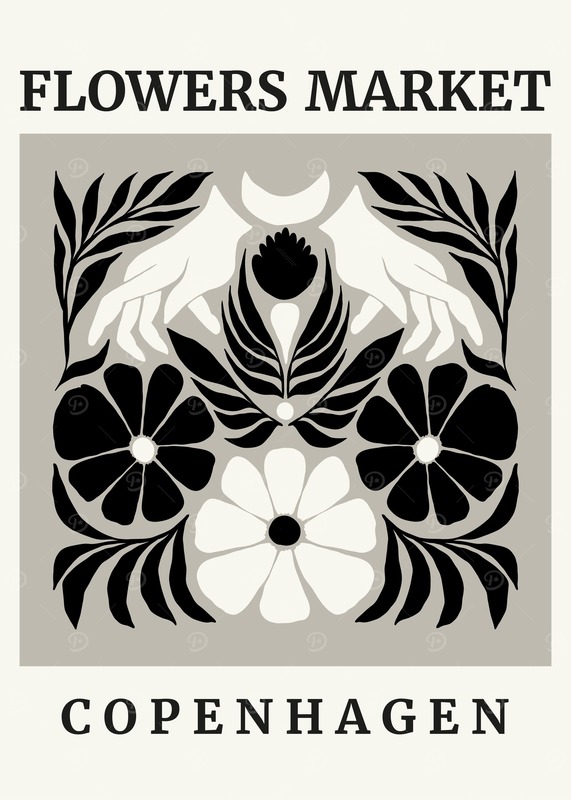 Flowers Market Copenhagen Poster