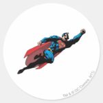 Flying To The Right Comic Classic Round Sticker