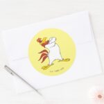 Foghorn Leghorn Arms Crossed Classic Round Sticker