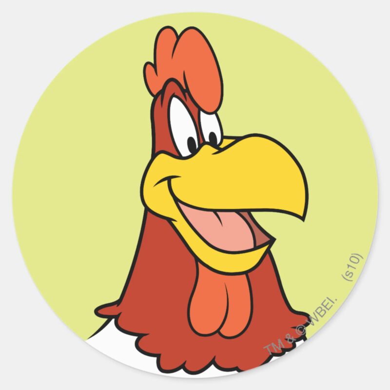 Foghorn Leghorn Closeup Classic Round Sticker Foghorn Leghorn Closeup Classic Round Sticker
