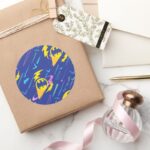 Forever Batman Bat Signal Pattern Classic Round Sticker