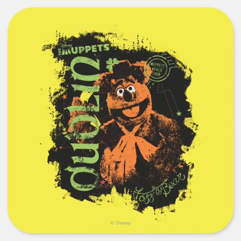 Fozzie Bear Dublin Square Sticker Fozzie Bear Dublin Square Sticker