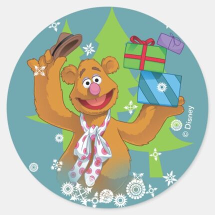Fozzy The Bear Happy Holidays Classic Round Sticker