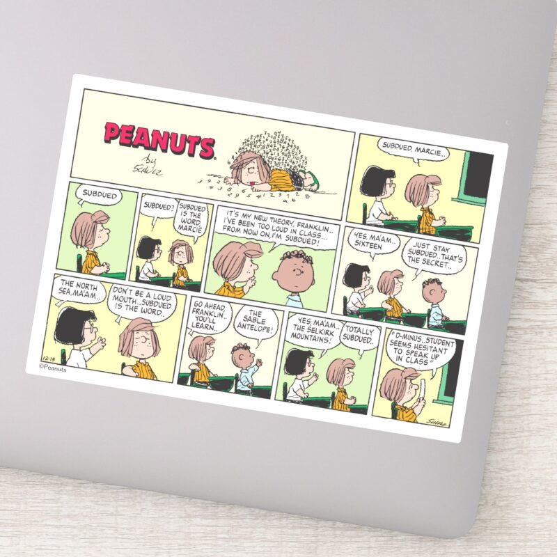 Franklin Peppermint Patty Marcie Math Class Sticker