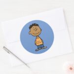 Franklin Smiling Classic Round Sticker