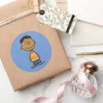 Franklin Smiling Classic Round Sticker