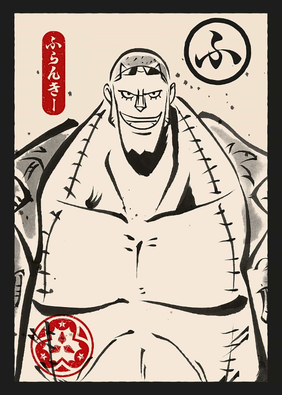 Franky Ukiyo E One Piece Poster