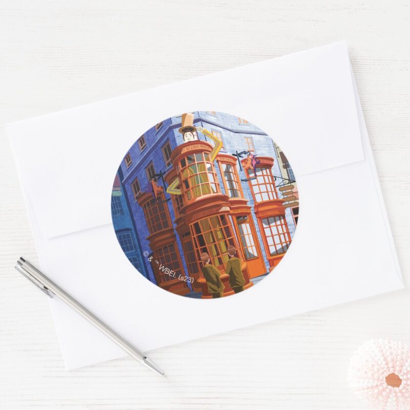 Fred And George At Weasleys Wizard Wheezes Classic Round Sticker