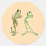 Frogs Music Classic Round Sticker