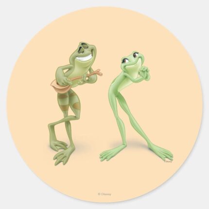 Frogs Music Classic Round Sticker