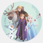 Frozen 2 Anna Elsa Friends Change Classic Round Sticker