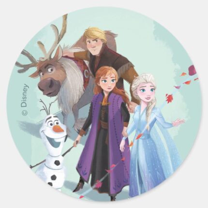 Frozen 2 Anna Elsa Friends Change Classic Round Sticker