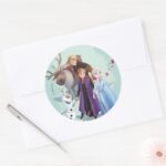 Frozen 2 Anna Elsa Friends Change Classic Round Sticker