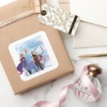 Frozen 2 Anna Elsa Friends Courage Square Sticker