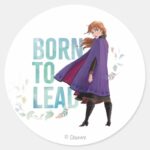 Frozen 2 Anna Born To Lead Classic Round Sticker