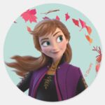 Frozen 2 Anna Change Is In The Air Classic Round Sticker
