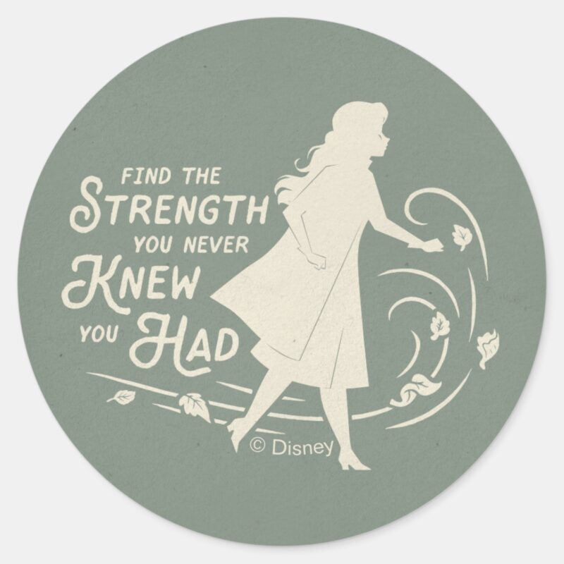 Frozen 2 Anna Find The Strength Classic Round Sticker