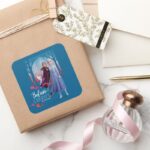 Frozen 2 Elsa Anna Olaf Believe Square Sticker