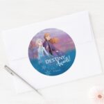 Frozen 2 Elsa Anna Destiny Awaits Classic Round Sticker