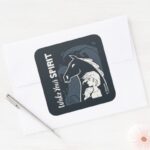 Frozen 2 Elsa The Nokk Woodcut Graphic Square Sticker