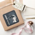 Frozen 2 Elsa The Nokk Woodcut Graphic Square Sticker