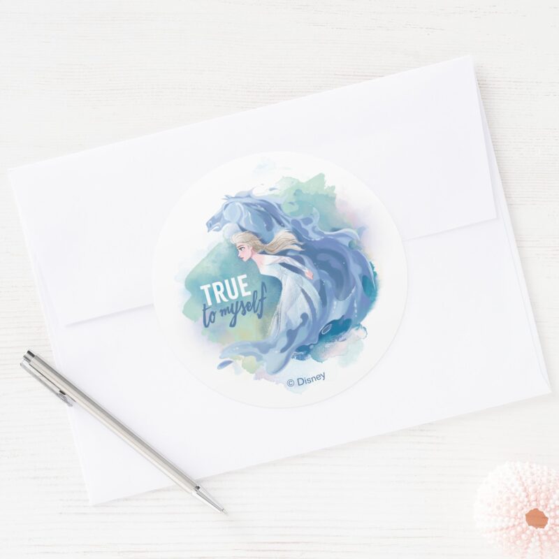Frozen 2 Elsa The Nokk True To Myself Classic Round Sticker