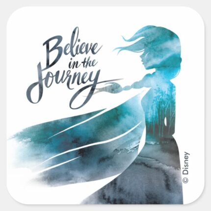Frozen 2 Elsa Believe In The Journey Square Sticker