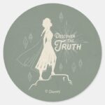 Frozen 2 Elsa Discover The Truth Classic Round Sticker