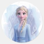 Frozen 2 Elsa Face Your Fear Classic Round Sticker