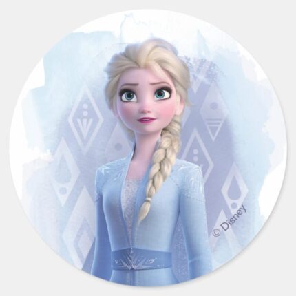 Frozen 2 Elsa Face Your Fear Classic Round Sticker