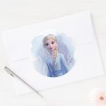 Frozen 2 Elsa Face Your Fear Classic Round Sticker